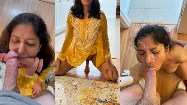 Desi Wife Face Dildo – Huge Dick Hard Riding Exposed