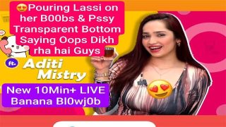 Aditi Mistry New Live Banana Blowjob Pouring Lassi on Her Boobs Viral Porn Watch