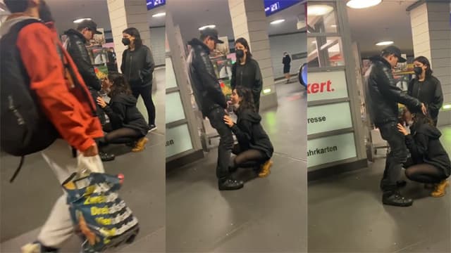 Lovers Caught Giving Blowjob in Metro Station MMS