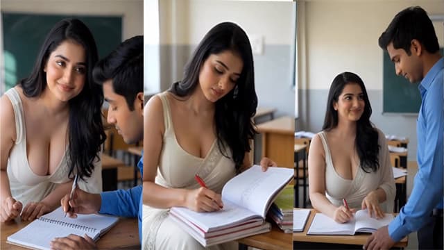 College Big Boobs Tutor Motivates A Student Sex Video